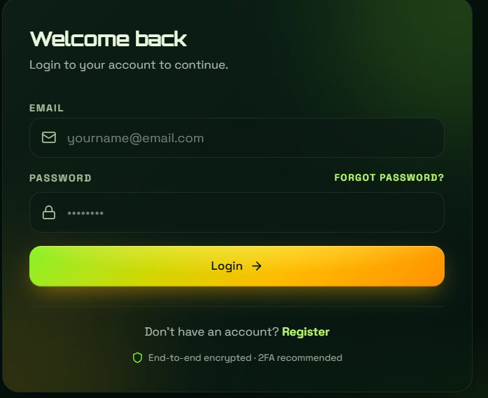 sunzee1 game login screenshot